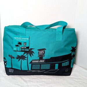 *NEW* TRADER JOE'S Large Reusable Insulated Bag  Teal  HURRY! LIMITED EDITION!